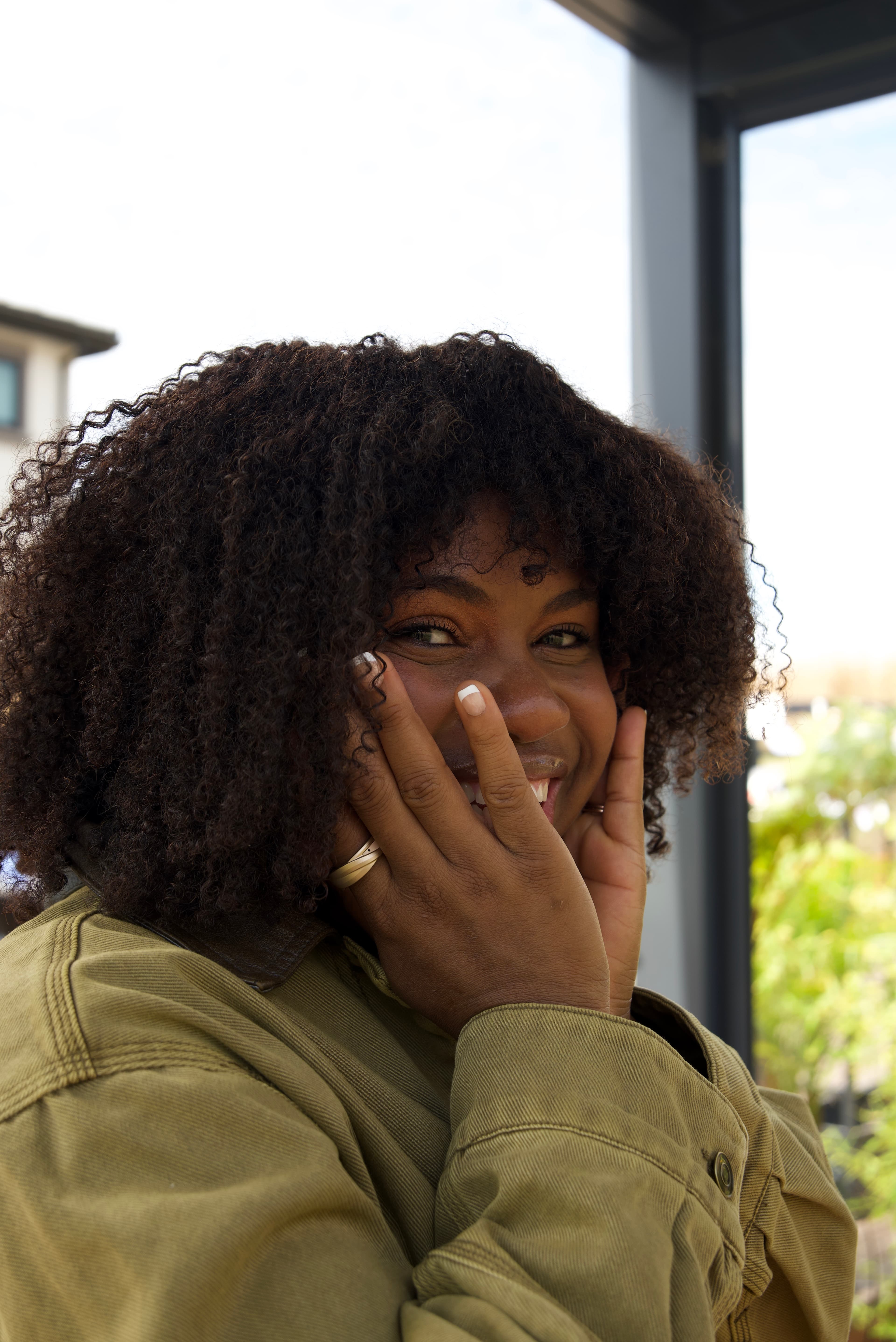 A person wearing a Glorify Ring in a quiet moment