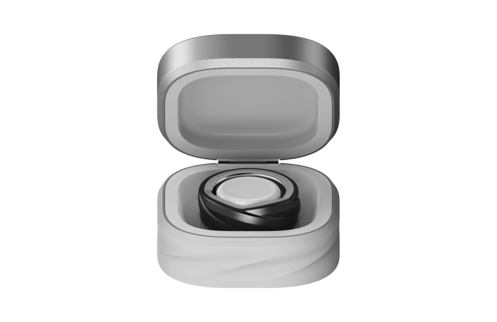 Glorify Ring in its charging case